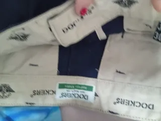 Pantalones Dockers Hombre y Hy m Talla 40 Gris/Azu