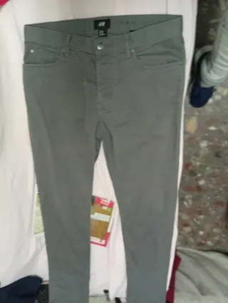 Pantalones Dockers Hombre y Hy m Talla 40 Gris/Azu