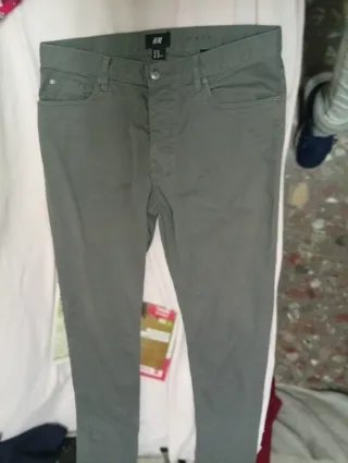 Pantalones Dockers Hombre y Hy m Talla 40 Gris/Azu