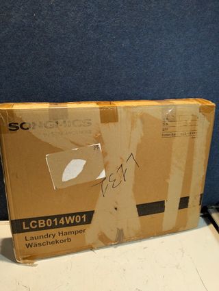 Cesto Ropa Bambú 2 Compartimentos 120L Blanco SONGMICS LCB014W01