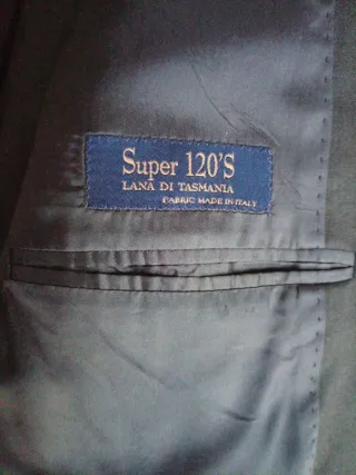 Abito completo uomo lana Tasmania nero