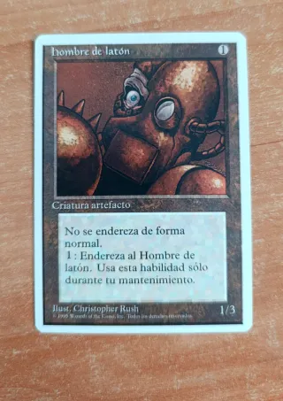 Carta Magic Hombre de latón artefacto cuarta