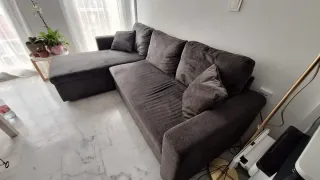 Sofá modular gris oscuro casi nuevo