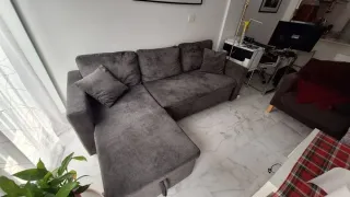 Sofá modular gris oscuro casi nuevo