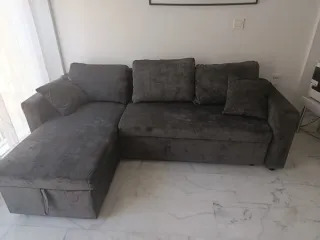 Sofá modular gris oscuro casi nuevo