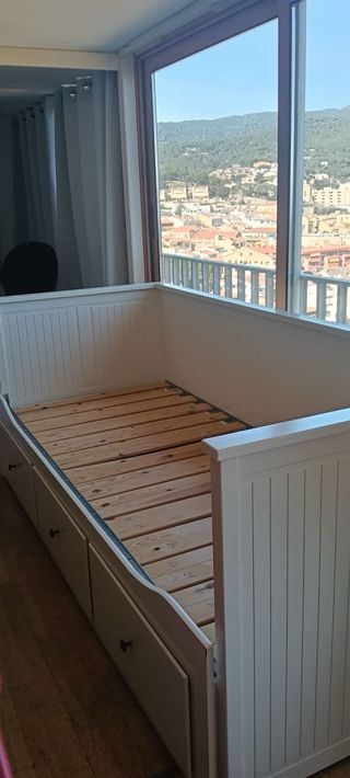 Cama extensible blanca Ikea, sin colchon,