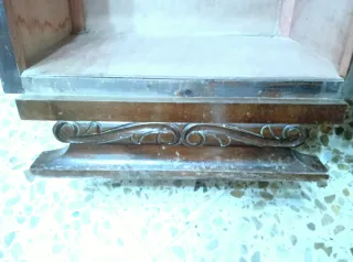 Mesita de Noche Madera y Metal