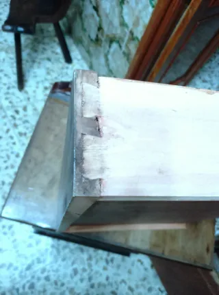 Mesita de Noche Madera y Metal