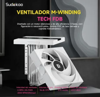 Sudokoo SK620V Blanco Disipador CPU AM5