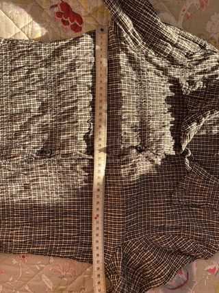 Camisa entallada cuadros manga larga