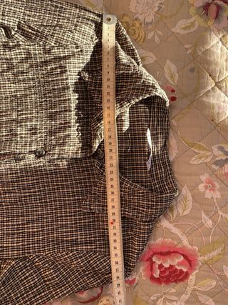 Camisa entallada cuadros manga larga