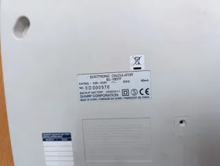 Calculadora Impresora Sharp EL-1807P