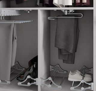 Emuca - Pantalonero extraible para armario