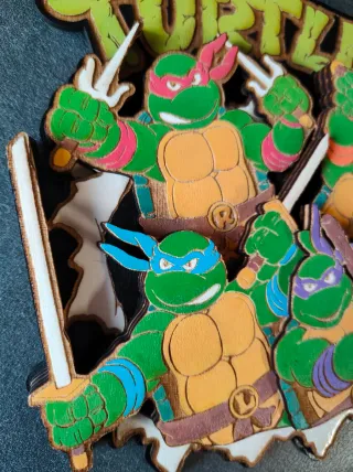 Quadretto Tartarughe Ninja in legno