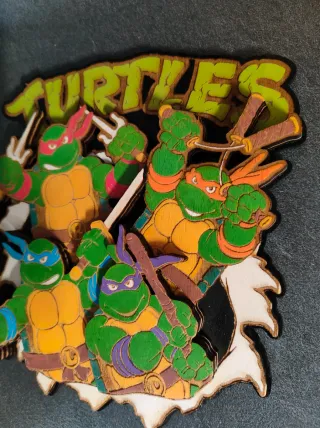 Quadretto Tartarughe Ninja in legno