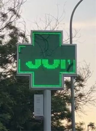 Cruz Farmacia Luminosa LED Verde