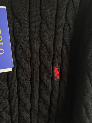 Jersey Polo Ralph Lauren Negro Logo Rojo