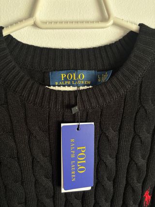 Jersey Polo Ralph Lauren Negro Logo Rojo