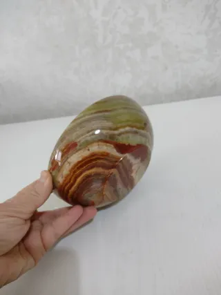 Ciotola in onice verde e multicolore