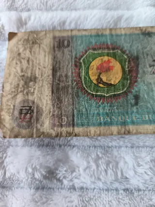 Billete 10 Zaires 1974 Histórico