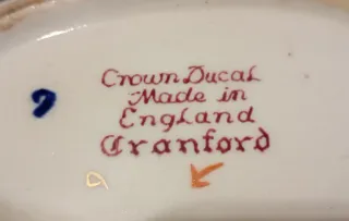 Salsera Antigua Porcelana Crown Ducal 1930