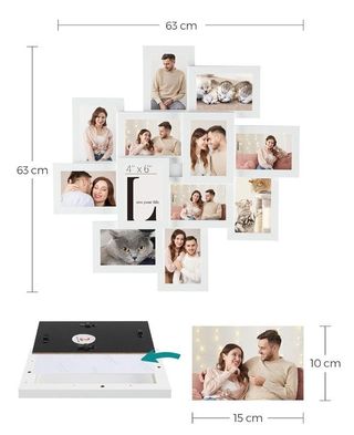 SONGMICS Marco de fotos para imagen