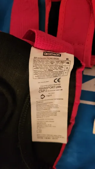 Protecciones patinaje/monopatín rosa Oxelo