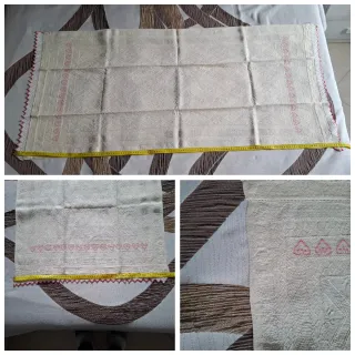 Set asciugamani vintage ricamati a mano