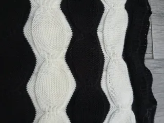 Jersey de punto rombos blanco y negro