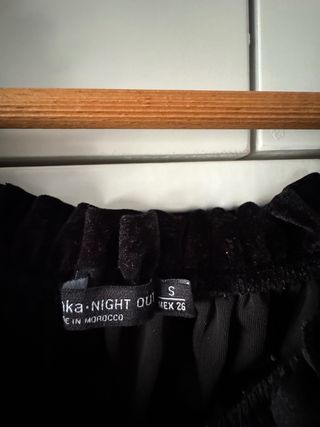 Top fiesta terciopelo negro