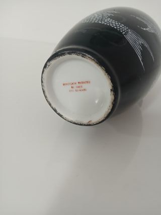 Vaso ceramica nero carpe ko Studio Kato Giapponese