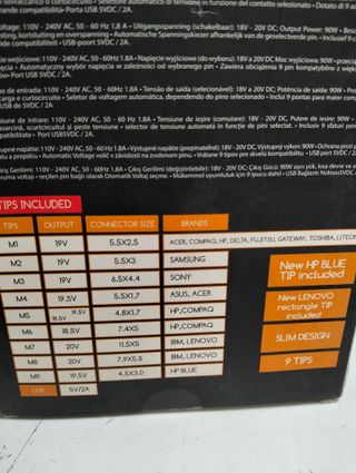 Approx Adaptador e Inversor de Corriente Auto/Interior 90W Negro/Rojo