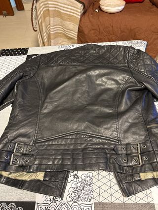 Chaqueta de piel negra mujer