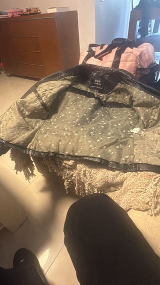 Chaqueta de piel negra mujer