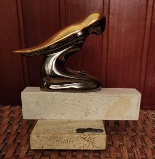 Figura Galos oro y platinado ley