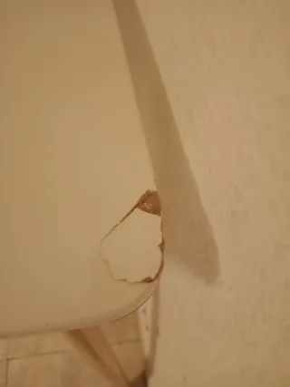 Mesa blanca madera pino