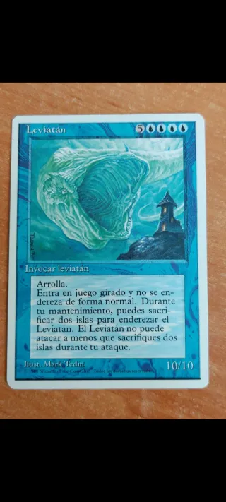 Carta Magic Leviatán cuarta edición isla azul
