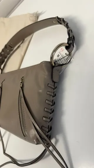 Bolso Zara Piel Efecto Asa Trenzada