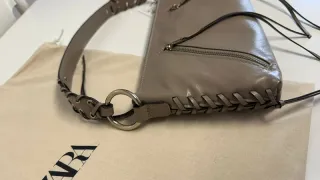 Bolso Zara Piel Efecto Asa Trenzada