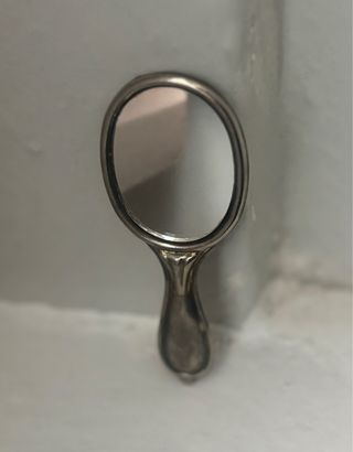 Specchietto vintage ovale da borsetta