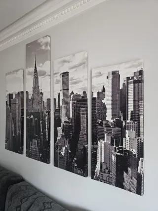 Mosaico 4 Quadri Skyline New York