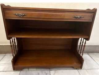 Mesa auxiliar madera con cajón