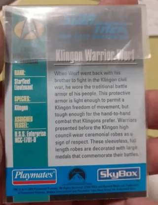 Star Trek Worf Klingon Warrior 1993