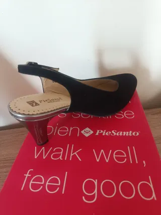 Zapatos Piel Santo Negros Talla 41.  Modelo 4272-F