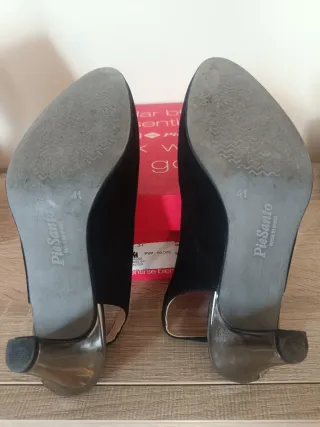 Zapatos Piel Santo Negros Talla 41.  Modelo 4272-F