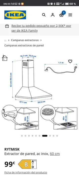 Campana extractora de cocina