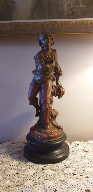 Escultura terracota antigua firmada