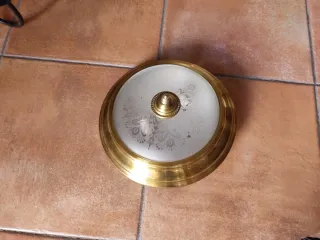 Plafón latón y cristal cocina/baño antiguo