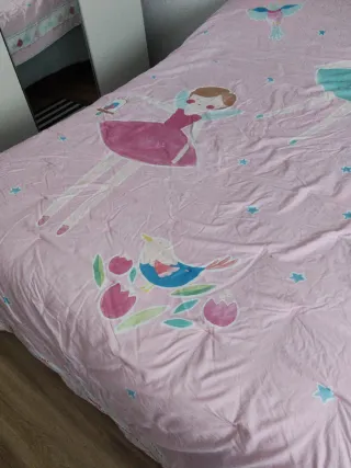 Edredón infantil rosa bailarinas