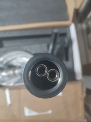 Grifo negro mate caño alto acero inoxidable